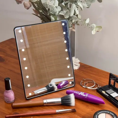 Espejo Con Luz 16 Led P/ Maquillaje E151