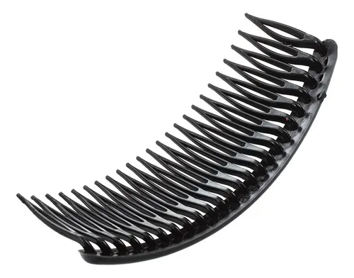 Peineta De Plástico Negro Con 24 Dientes, 10 Unidades, Para