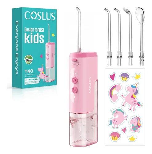 Hilo Dental Coslus T40 Para Niños, Rosa, Diseño Compacto
