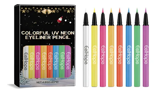 Set De Delineadores De Ojos De 8 Colores, Halloween, Fiesta