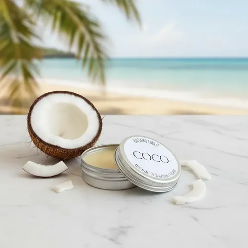 Protector Labial Bálsamo Sabor Coco Natural Cacao Humecta