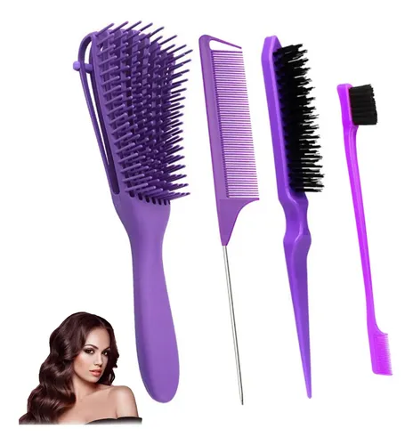 Set De 4 Cepillos De Peluquería Cepillo Para Cabello