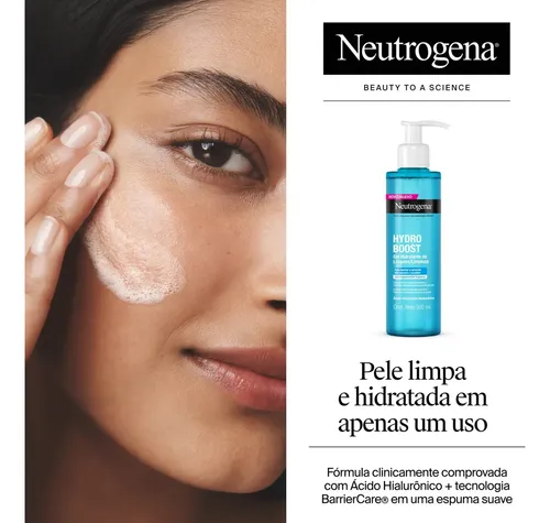 Gel limpiador hidratante Neutrogena Hydro Boost, 150 ml, para todo tipo de piel, día y noche