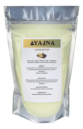 Manteca De Cacao Yajna 115 G Pura Y Sin Refinar Grado A