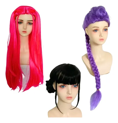 Peluca Kpop Rumi Mira Zoey Disfraz Guerreras Pelo Trenza