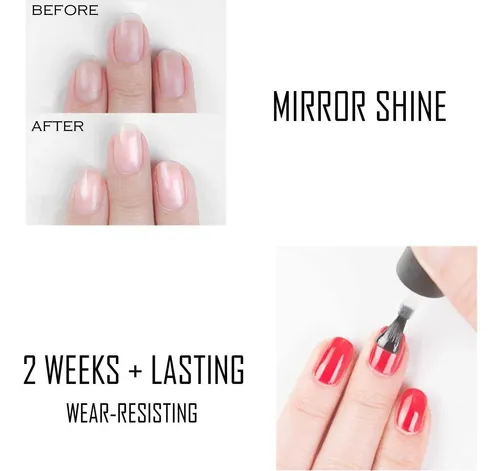 Set De Esmaltes Gel Base Y Top Coat Vishine 15ml