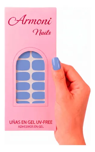 Stickers De Uñas Adhesivas Armoni Nails Gel X22 Sin Lámpara