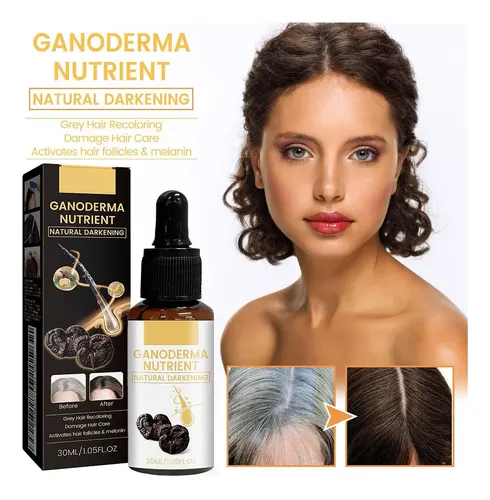 Aceite Sérum Para Cabello Gris De 30 Ml Que Renueva El Color