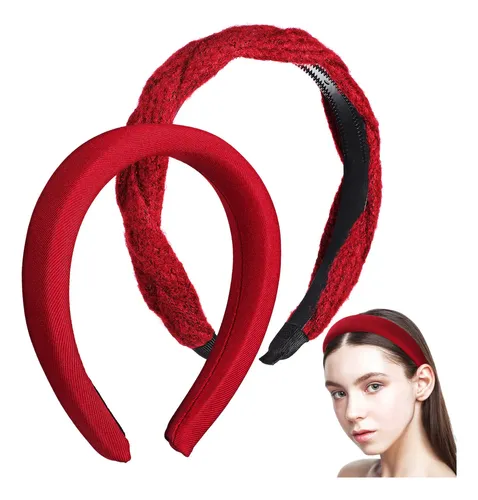 2 Diademas Gruesas Con Parte Superior, Estilo Retro, Para Mu