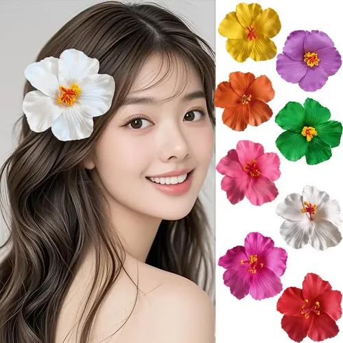 Cxro Pinzas Florales Hawaianas 10 Piezas Colores Co