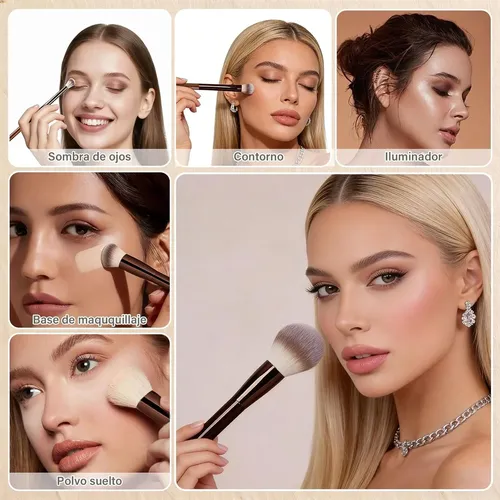 Brochas Para Maquillaje, 15 Set De Brochas Para Maquillaje