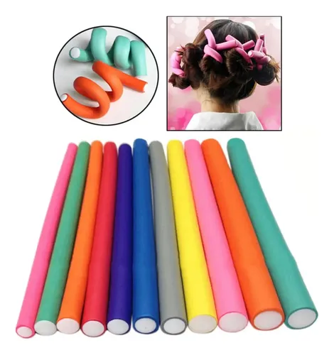 10 Rizadores De Espuma Flexibles Para El Cabello, 16 Mm
