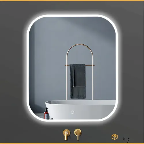 Espejo Rectangular Smart Led Touch Baño Colgar Luz Fria