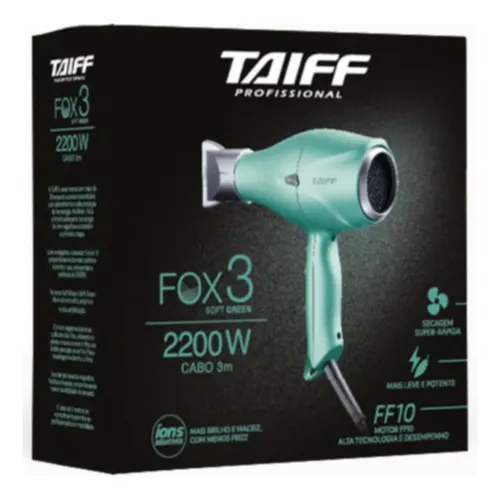 Secador De Pelo Taiff Fox 3 Ion Profesional Ionizador Full