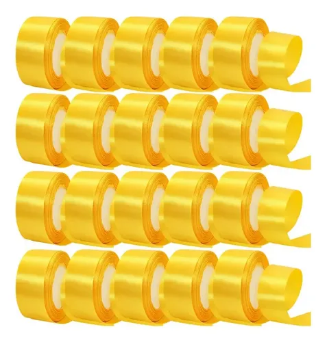 Heishe A 20 Rollos De Listón Decorativo De 4 Cm, Color Azul
