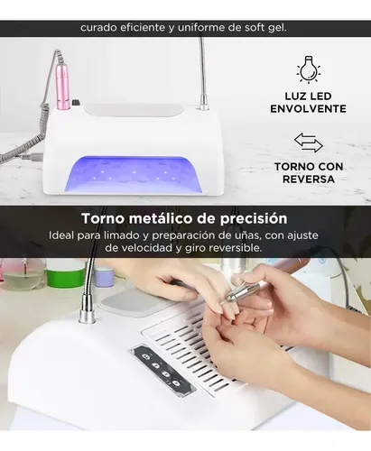 Cabina Uv Led Torno Para Uñas Gadnic 5 Funciones En 1