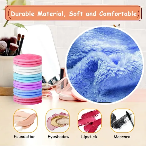 Almohadillas Desmaquillantes Reutilizables, 18 Paquetes De