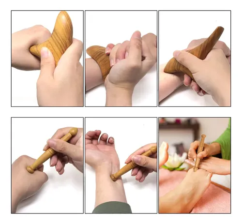 2026f2 Herramientas De Reflexología Madera Para Masaje Facia
