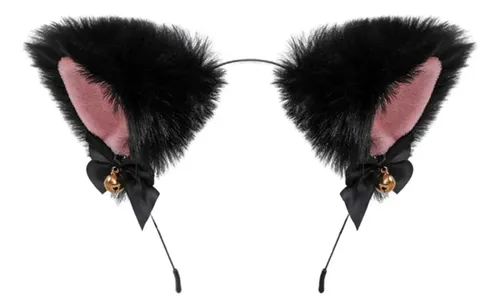 Orejas De Gato Head Hoop Hair Holder Hairwear Negro Negro