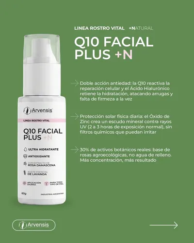 Crema Antiedad Q10 Plus +n Hidratante Antioxidante