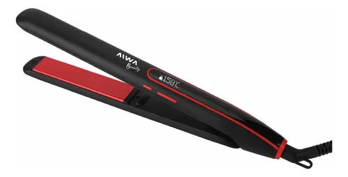 Planchita De Pelo Aiwa Beauty 55w Placas Cerámicas 5 Niveles Color Negro