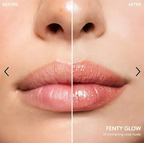 Fenty Beauty Gloss Bomb Stix High-shine Stick Labial Brillo Color N1 – Fenty Glow – Shimmering Rose Nude