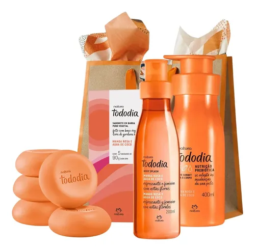 Set Natura Tododia Mango Rosa Agua de Coco Body Splash