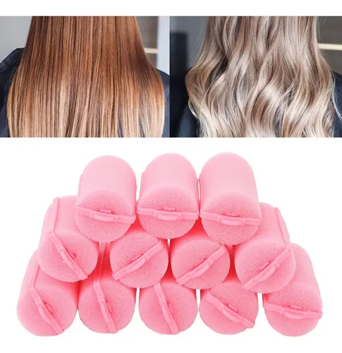12 Rodillos For El Cabello Con Esponja De Espuma, For