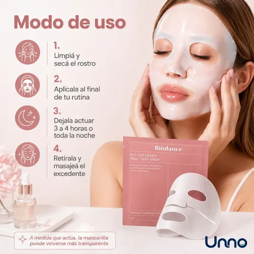 Pack X5 Mascarilla Facial Biodance Colágeno Profesional