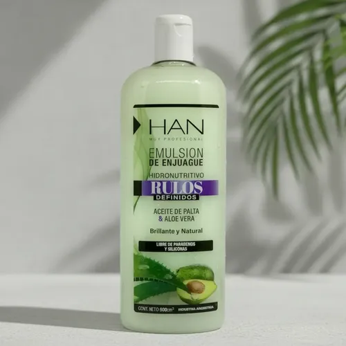 Crema De Enjuague Rulos Definidos Han 500ml X3 Unidades