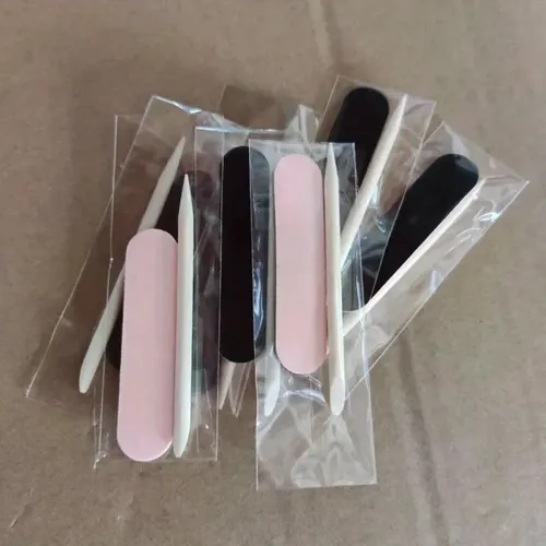 Set De 2 Minilimas De Uñas De Madera De Uso Único Para El Cu Rosa 2pcs,