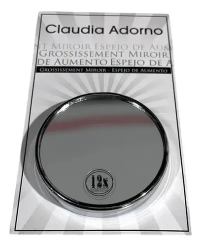 Espejo Cromado Aumento 12x Con Ventosa Sopapa Baño