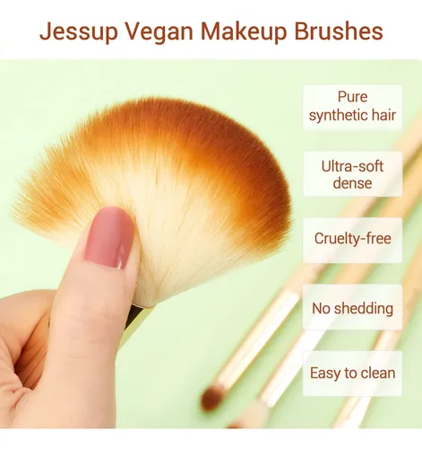 Set De Brochas De Maquillaje Jessup Professional Bamboo 25 P