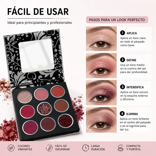 Paleta De Sombras Magic Girls 9 Tonos