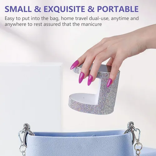 Lámpara De Uñas Led Uv Mekk Mini 24w Inalámbrica Blanca