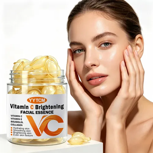 Esencia Facial Iluminadora Con Vitamina C, 50 Cápsulas Por F Todo Tipo De Piel Día/noche