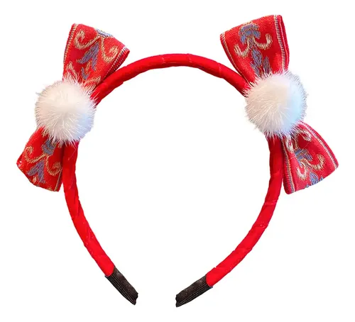 Diadema De Lazo Con Pompón Para Año Nuevo Chino