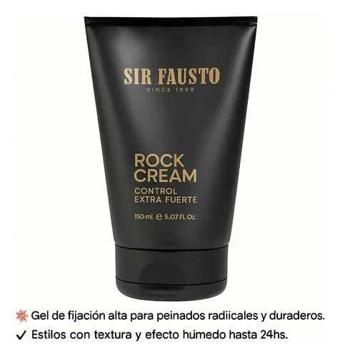 Sir Fausto Rock Cream Control Extra Fuerte Fijación 150ml 6c