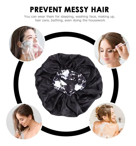 Protector De Pelo Para Dormir Con Estampado De Flores Grande