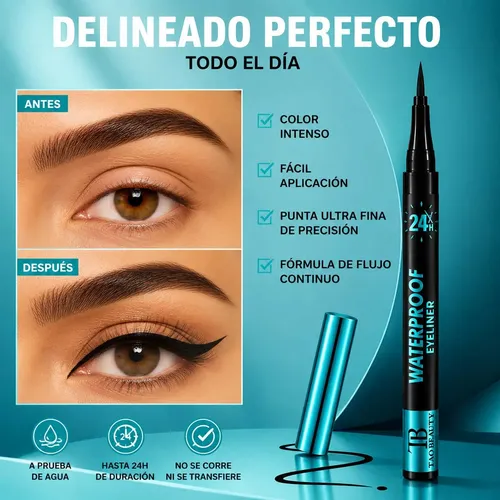 Delineador Negro De Ojos Preciso Para Maquillaje Definido