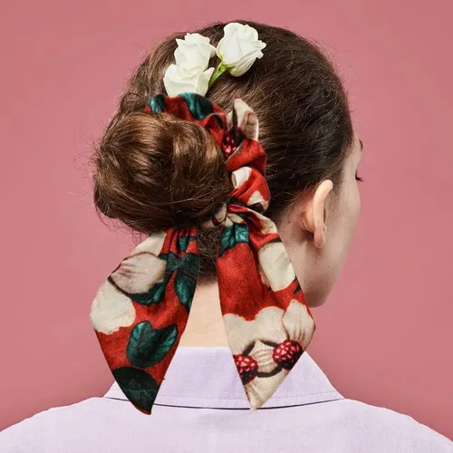 Pz Pack De 5 Ligas Para Cabello Elástica Con Moño Elegante