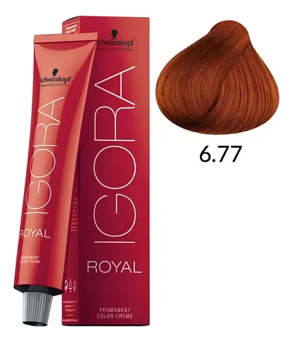Igora Royal 6-77 Rubio Oscuro Cobrizo Extra Coloración Schwarzkopf