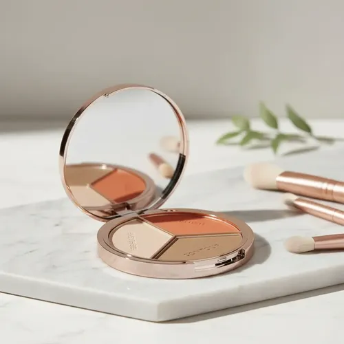 Paleta Maquillaje City Girl Contorno Rubor Iluminador Con Espejo 3 Tonos