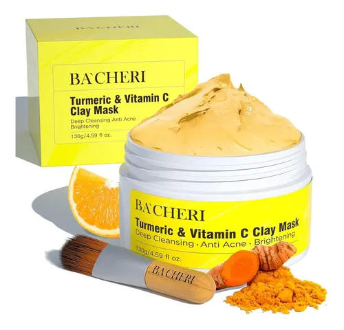 Mascarilla De Arcilla Bacheri Con Cúrcuma Y Vitamina C 130g