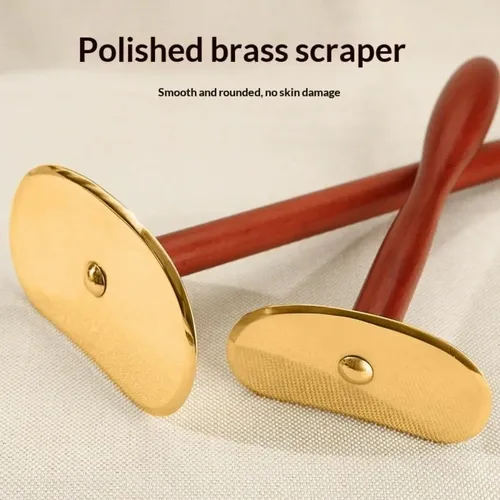 Tabla Gua Sha De Bronce Con Mango Largo Para Masajes