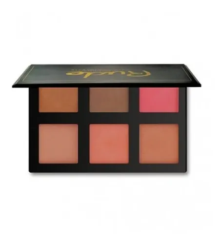 Undaunted Blush Paleta De 6 Rubores Y Contornos Undaunted Blush De Rude Cosmetics Original Envío Full A Todo El País