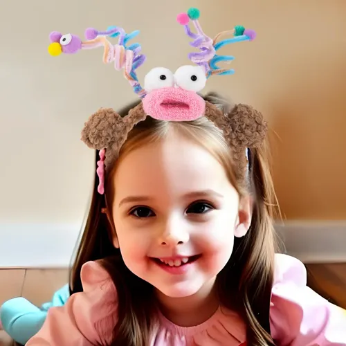 Diadema Divertida Con Aro Para El Pelo De Felpa, Marrón