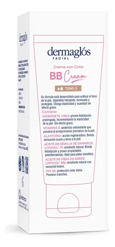 Crema Facial Dermaglós Bb Cream Fps 30 Tono Medio X 50 G