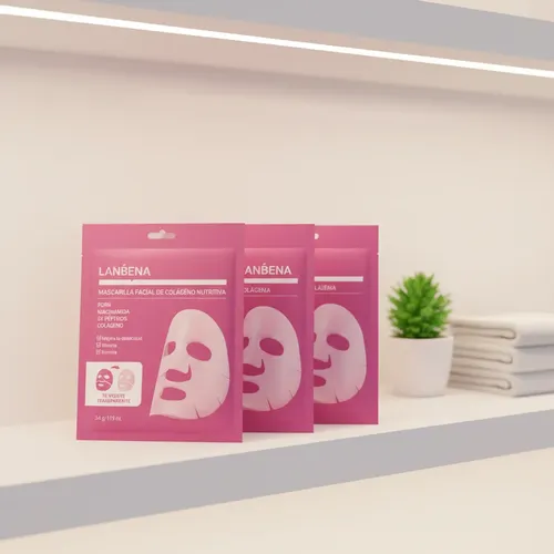Mascarilla Facial Lanbena Colágeno Y Pdrn 34g Nutritiva