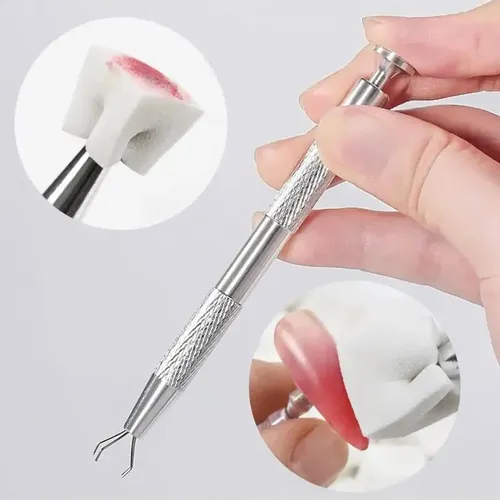 Esponja De Uñas De 4 Garras, Agarrador De Metal Con 100